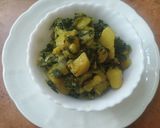 A picture of step 6 of Aloo Methi.