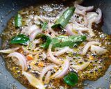 A picture of step 2 of Phodnicha Bhaat.