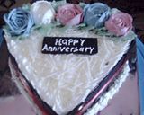 Foto langkah ke 6 dari resep Kue tart love lembut.