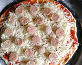চিজ বার্স্ট সসেজ পিজ্জা (cheese burst pizza recipe in Bengali) রেসিপি ধাপ - 7 ছবি