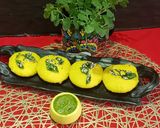 A picture of step 7 of Khaman Idli.