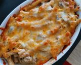 A picture of step 3 of Tetrazzini w Chicken and mushrooms.