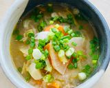 A picture of step 5 of Pork Miso Soup (Tonjiru).