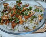 A picture of step 7 of Restuarant Style Spicy Paneer Birayani.