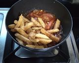 A picture of step 4 of Honey Chilli Potatoes.