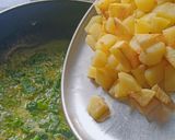 A picture of step 8 of Malabar Spenich with potatoes,A Classic Bengali Dish.