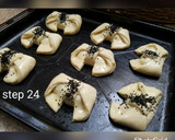 A picture of step 25 of Bow tie buns.