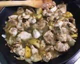 Une image de l'étape 11 de Poulet au citron et poivrons.