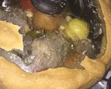 A picture of step 1 of Lamb shank dum pukht.