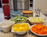 Foto del paso 1 de la receta: Puré de calabacín, judías verdes, patatas y zanahorias