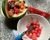 Une image de l'étape 8 de 🍉Pastèque 🍉melon🍋‍🟩farandole de fruits 🫐🍓🍇.