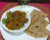 A picture of step 5 of UP Style Khatta Meetha Kaddu Sabji.