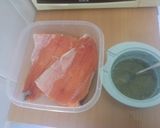 Foto del paso 1 de la receta: Pisto, patatas hechas al microondas y Salmón con limón y eneldo