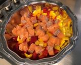 Une image de l'étape 4 de Saumon aux deux poivrons (recette plancha).
