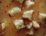 A picture of step 4 of Rajasthani gatta curry.