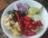 A picture of step 1 of Chicken Rendang.