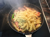 Pasta de cigala con espárragos