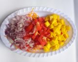 A picture of step 3 of Carrot,mango salsa #themechallenge.