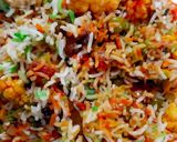 A picture of step 10 of Vegetable Biryani.