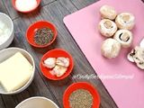 Salmon steak with creamy mushroom sauce