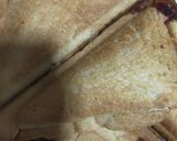 A picture of step 4 of 3 spice bread sandwich.