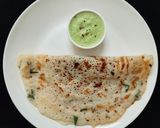 A picture of step 6 of Rava onion dosa (with leftover dosa batter).