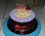 Foto langkah ke 11 dari resep Blackforest Kukus Lembut (Rainbow Cake/Cake Ultah).