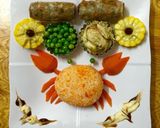 Hình bước làm 3 của món Cơm rau củ + nem cua cho bé
