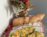 Foto del paso 5 de la receta: Calabacín relleno de langostinos 🌱🦐