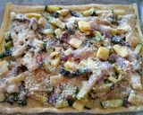 A picture of step 3 of Mixed veg and Parmesan pie.