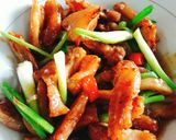 Hình bước làm 2 của món Tốp mỡ kho khô
