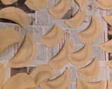 A picture of step 5 of Satyachi Karanji (layered Karanji).