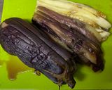 A picture of step 2 of Steamed Eggplants with Sonia’s Pesto.