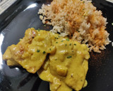 Foto del paso 5 de la receta: Contramuslos de Pollo al Curry con Manzana a la Mantequilla y Arroz