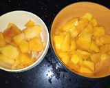 A picture of step 1 of Peach Slush.