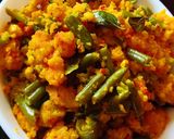 A picture of step 3 of Capsicum beans usli.