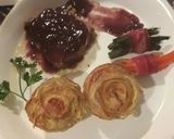 Foto del paso 10 de la receta: Peceto con salsa de vino tinto acompañado de papas mil hojas