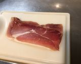 Une image de l'étape 5 de Farfalles bicolores à la crème de cèpes, jambon cru et parmesan.