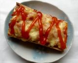 Hình bước làm 9 của món Pizza-mini (phiên bản bánh mì)