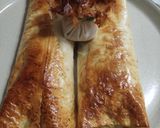 Foto del paso 8 de la receta: Masa filo rellenas, pollo, jamón, champi y bacon con pimientos