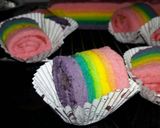 Foto langkah ke 12 dari resep Bolu gulung rainbow.
