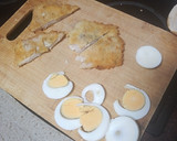 Foto del paso 1 de la receta: Hamburguesa de pescado empanado, ensalada remolacha y huevo duro