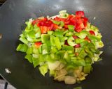 A picture of step 4 of Kung Pao Shrimp.