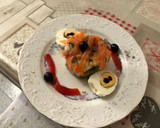 Foto del paso 5 de la receta: Ensaladilla de verduras con salmón, huevo duro y aderezo Vidalim y ensaladilla rusa