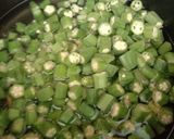 A picture of step 1 of Masala bhindi.