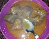 A picture of step 1 of Arrow Root Curry.