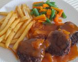 Foto langkah ke 4 dari resep Mini Hamburg Steak.