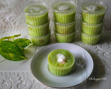 Foto langkah ke 7 dari resep Puding Roti Tawar Pandan Kelapa.