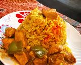 صورة لخطوة 3 من وصفة دجاج متبل مع رز بالخضار