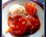 Foto langkah ke 6 dari resep Steak Tempe saus black pepper with mashed potato.